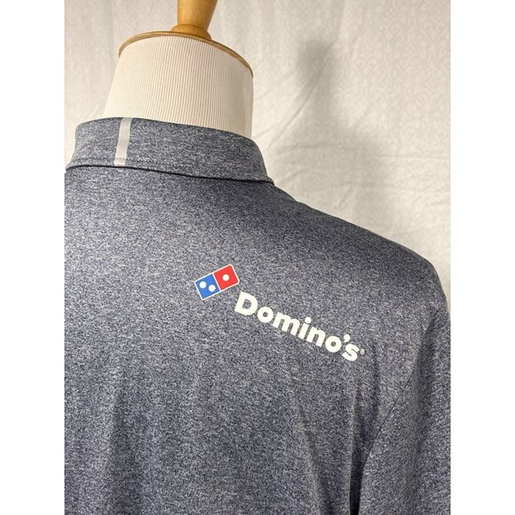 Domino’s Pizza Employee Polo Shirt XL Blue Performance Stretch Work Uniform - Picture 5 of 13